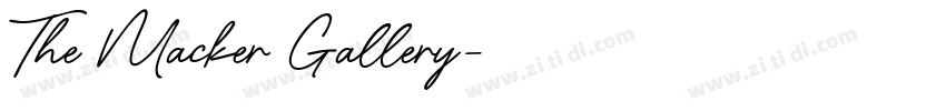 The Macker Gallery字体转换